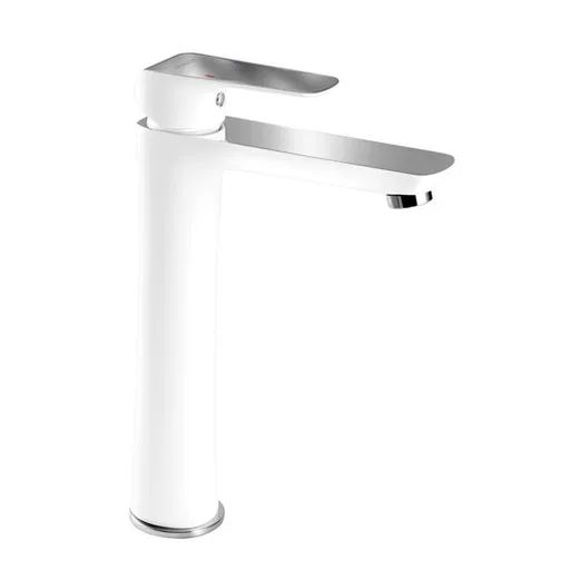 Novaservis Nobless Tina vysoká umývadlová batéria bez výpuste biela / chróm 38503,1 38503.1