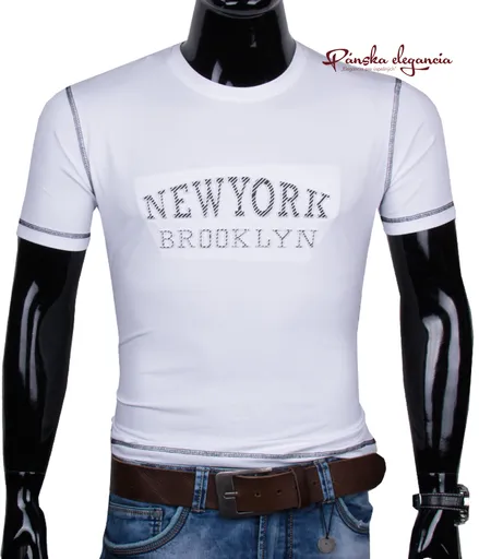 Trendové biele pánske tričko.