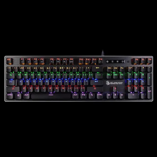 A4tech Bloody Klávesnica B760, herná klávesnica, mechanická, drôtová, Green Switch, CZ/SK, Čierna