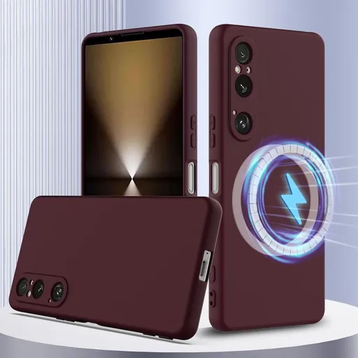 RUBBER MAGSAFE Silikónový kryt pre Sony Xperia 1 VI PLUM COLOR