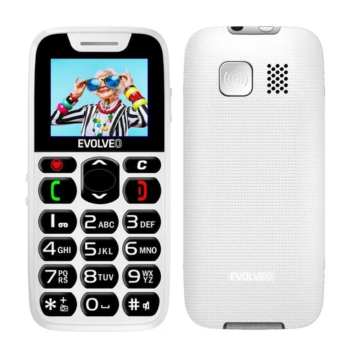 EVOLVEO EasyPhone, telefón pre seniorov s nabíjacím stojanom, 1,8