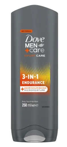 DOVE ENDURANCE 3v1 - Pánsky sprchovací gél (0,25 L)