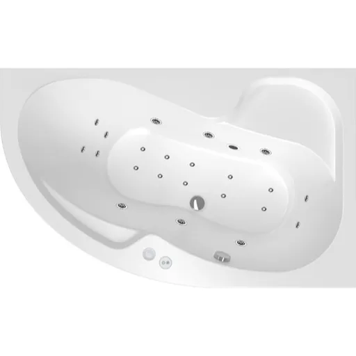 Masážna vaňa SIKO Fortuna 160x100 cm MEDIUM akrylát pravá SIKOHMMFO160P