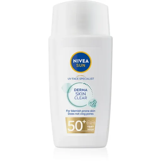 NIVEA SUN Derma Skin Clear pleťový krém na opaľovanie pre pleť s nedokonalosťami SPF 50+ 40 ml