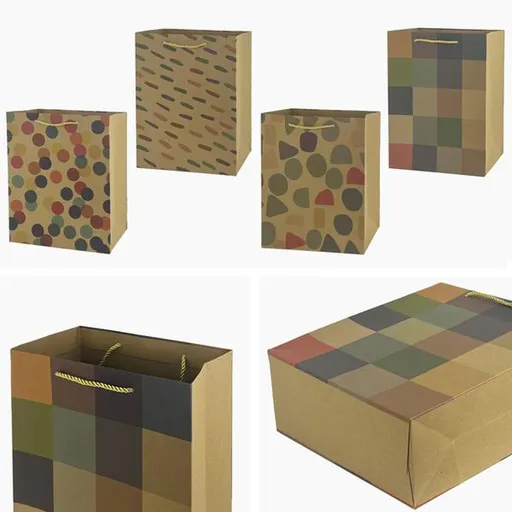 Papierová darčeková taška TORO 23x18x10cm MIX tvary