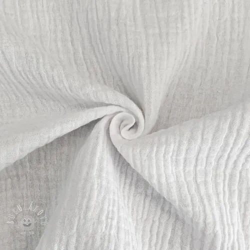 Dvojitá gázovina/mušelín white ORGANIC