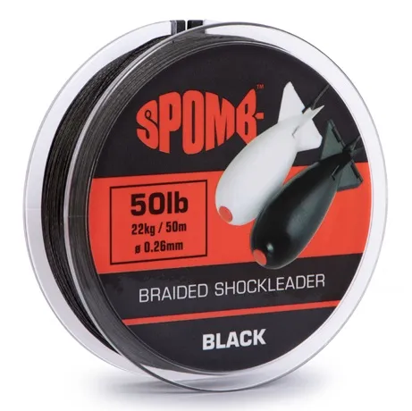 Spomb splietaná šnúra braided leader black 50 m - 0,26 mm - 22 kg
