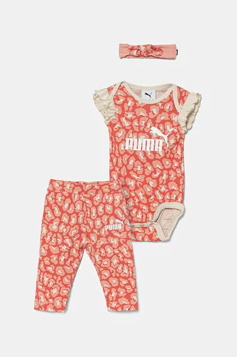 Detská bavlnená súprava Puma MINICATS ESS ANIMAL Newborn 3-Piece Set