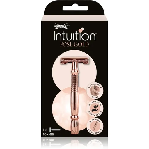 Wilkinson Sword Intuition Rose Gold Razor holiaci strojček + náhradné hlavice 10 ks
