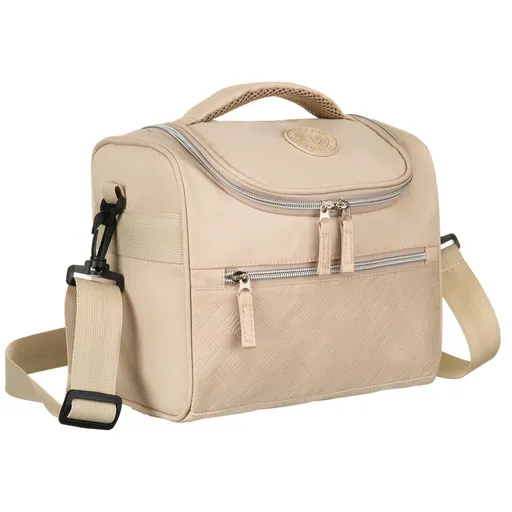 Béžová cestovná kozmetická taška s háčikom na zavesenie - Peterson