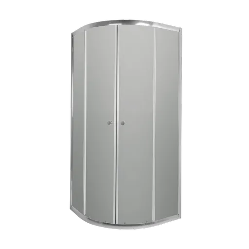 INVENA - Sprchovací kút štvrťkruh VITORIA 90 x 90, chróm profil, sklo grafitové AK-49-197-O