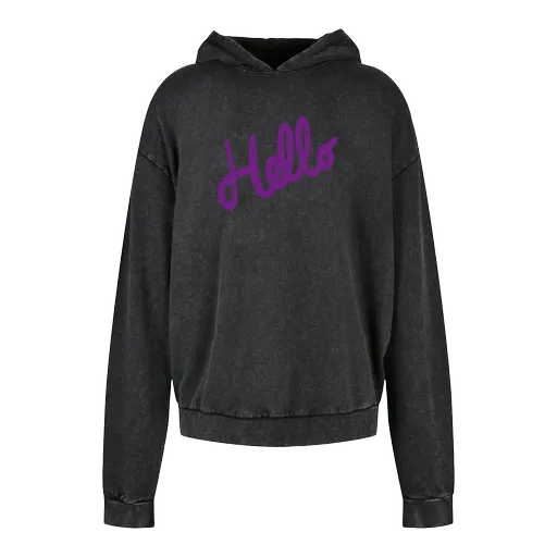 Nerieš mikina Purple Hello Premium Hoodie Čierna M