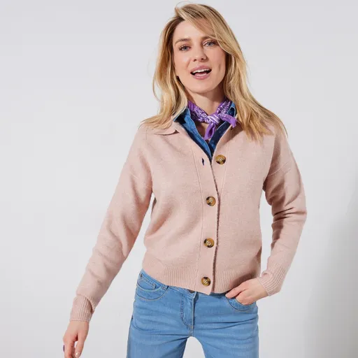 Sveter s golierom, z recyklovaného polyesteru