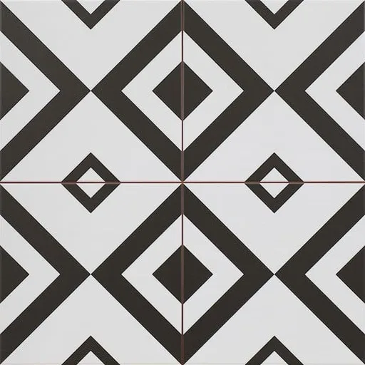 Dlažba Peronda FS Patchworks Brixton čiernobiela 45x45 cm mat BRIXTON