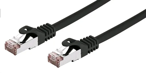 C-TECH Kábel patchcord Cat6, FTP, čierny, 1m