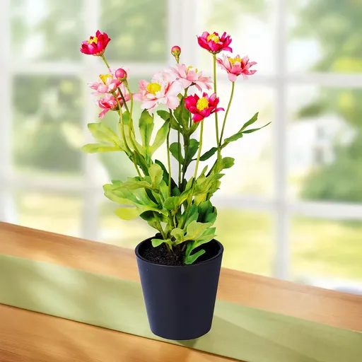 Die moderne Hausfrau Umělá květina Chryzantéma, růžová