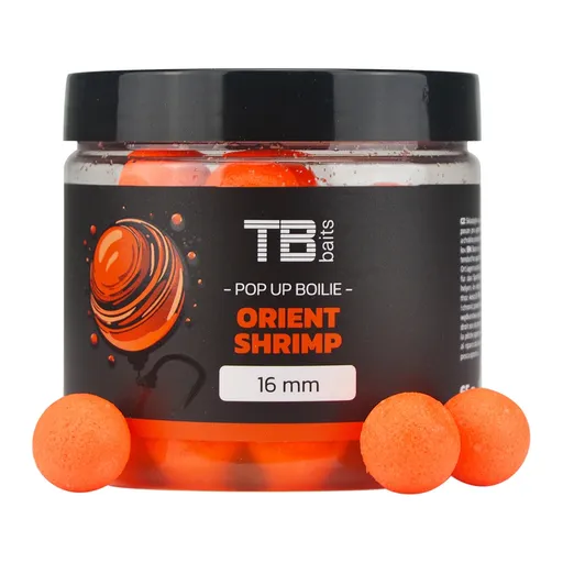 Tb baits plávajúce boilie pop-up orient shrimp + nhdc 65 g - 16 mm