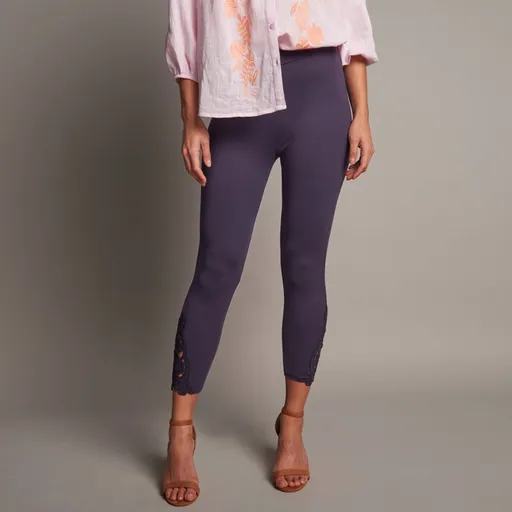 3/4 legíny s macramé a pružným pásom