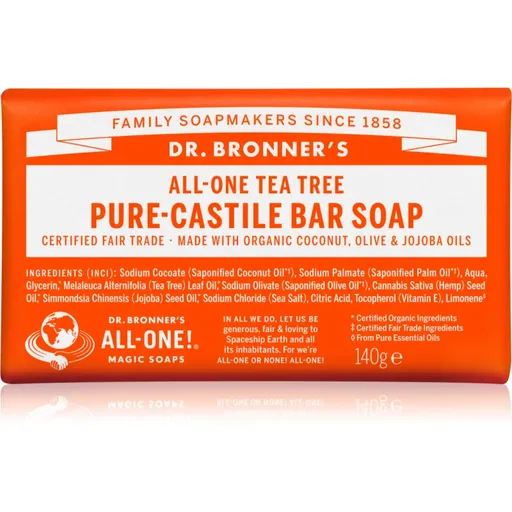 Dr. Bronner’s Tea Tree tuhé mydlo 140 g