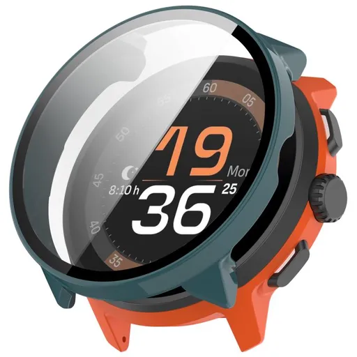 PC FULL COVER Plastový kryt so sklom pre Suunto Run zelený