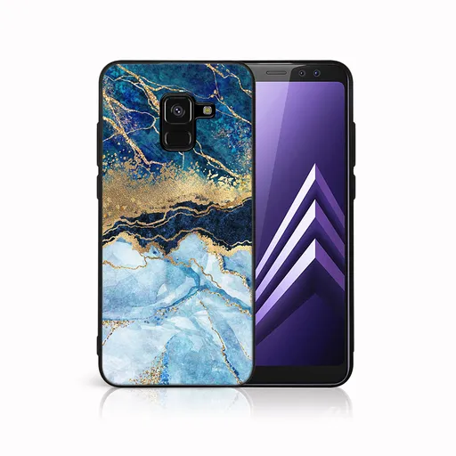 MY ART Ochranný kryt pre Samsung Galaxy A8 2018 (A530) BLUE MARBLE (141)