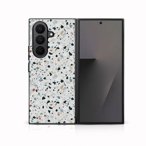 MY ART Ochranný kryt pre Samsung Galaxy Z Fold7 5G GREY TERRAZZO (163)