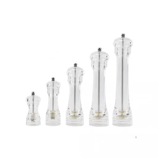 Akrylový mlynček na soľ alebo korenie 20 cm