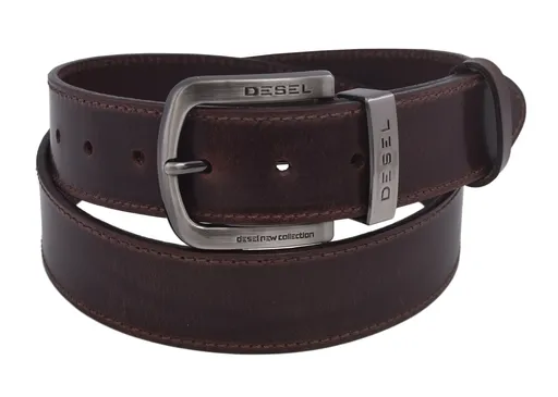 Pánsky kožený opasok 740-40-83 tmavohnedý šitý pracka Desel