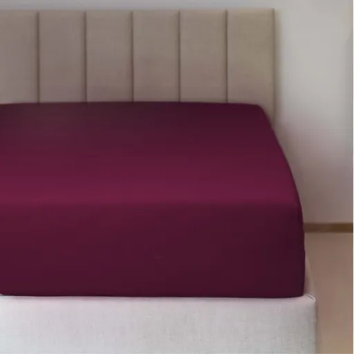 Polášek Jersey plachta s elastanom - Vínová | 140 x 200 cm