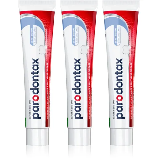 Parodontax Whitening bieliaca zubná pasta proti krvácaniu ďasien 3x75 ml