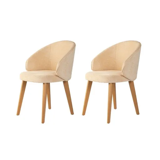 Súprava jedálenských stoličiek Bentley Beige and Dark Oak, 2 ks