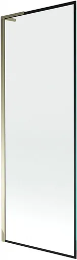 MEXEN/S - Next L vaňová zástena FIX 70 x 150, čierna vzor, zlatá 895-070-000-03-70-50