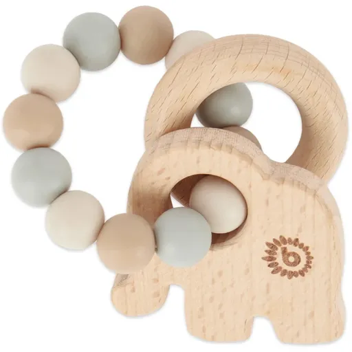 Bieco Teether with Silicone Chain Elephant hryzadielko 1 ks