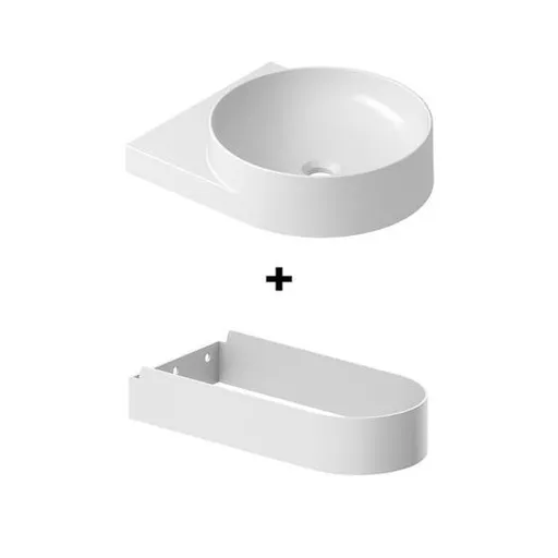 Ravak Yard konzola s umývadlom 40,5x12,5x50 cm biela X000001529