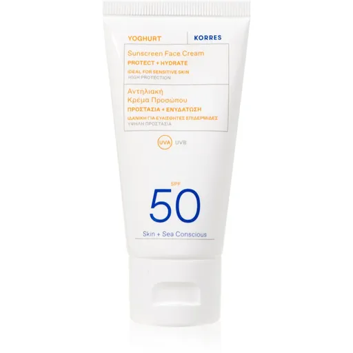 Korres Yoghurt Sunscreen opaľovací krém na tvár s hydratačným účinkom SPF 30 50 ml