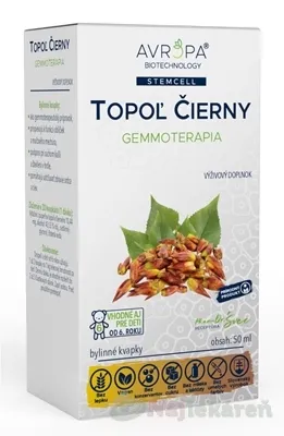 AVROPA TOPOĽ čierny bylinné kvapky 50ml