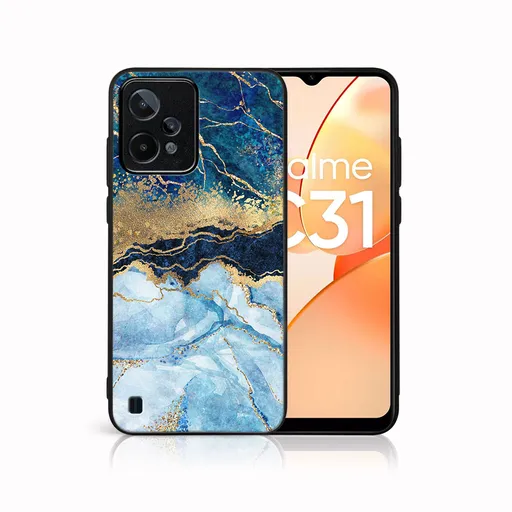 MY ART Ochranný kryt Realme C31 -BLUE MARBLE (141)
