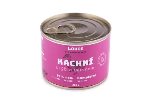 LOUIE Konzerva LOUIE kacacie, ryža, taurín 200g pre macky