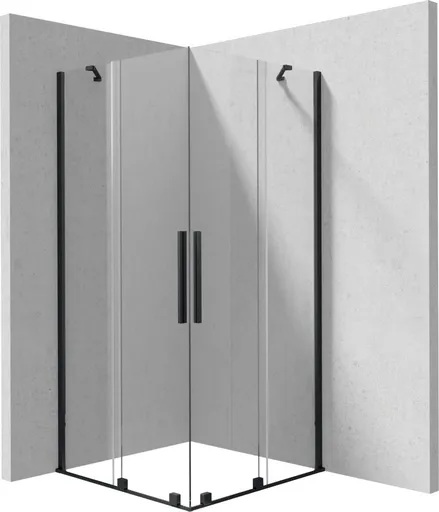 DEANTE - Sprchovací kút Prizma čierna, štvorcová, 90x90 cm KPNNP09P09