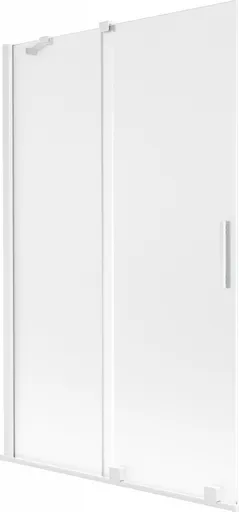 MEXEN/S - Velar dvojkrídlová posuvná vaňová zástena 110 x 150, dekor, biela 896-110-000-31-20