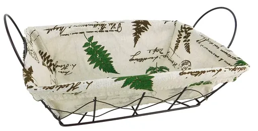 MAKRO - Košík 27x19x8cm, drôt / látka