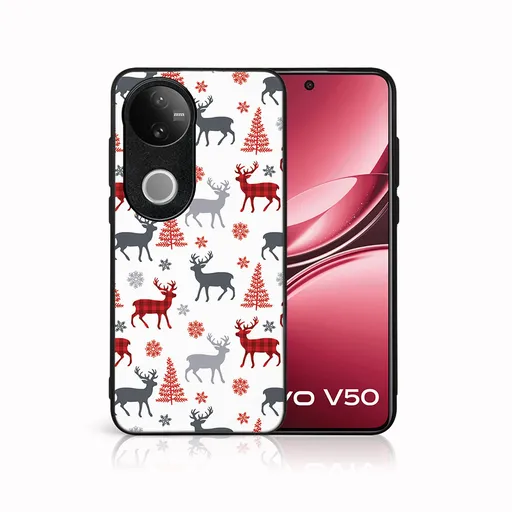 MY ART Kryt s vianočným dizajnom Vivo V50 5G DEER (068)
