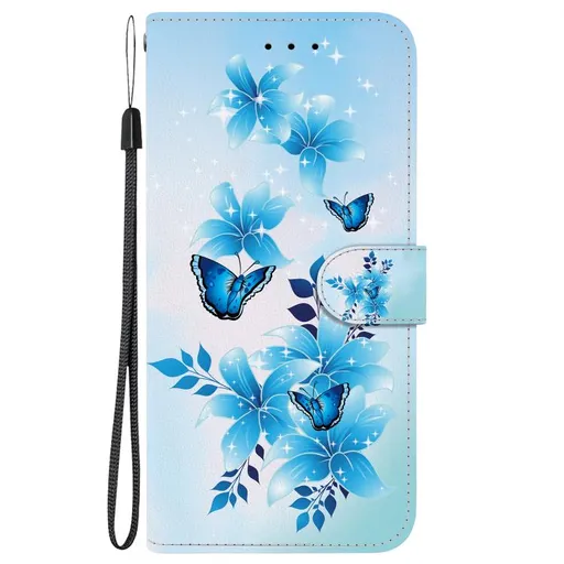 ART Peňaženkový kryt pre Infinix Hot 50 5G BLUE BUTTERFLIES