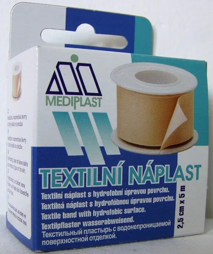 Mediplast 1.25cmx5m tkaná 1111 cívková