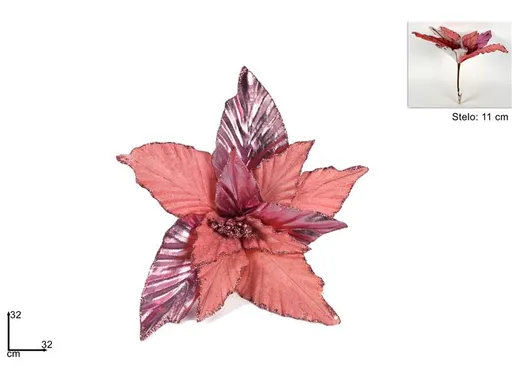 MAKRO - Hviezda viačnočná 32cm ružová