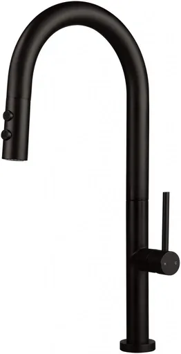 DEANTE - Olfato nero Kuchynská batéria, s vyťahovacou hubicou - 2 typy prúdu BQO_N72M