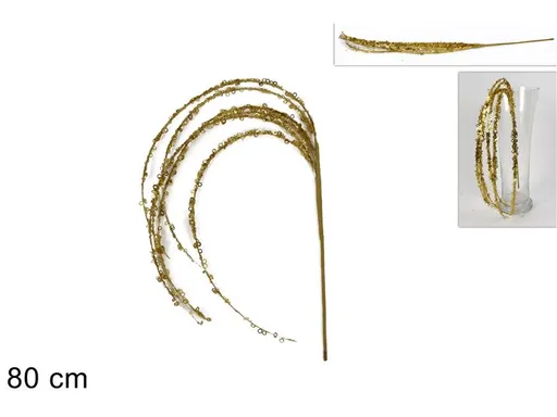 MAKRO - Dekorácia vianočná zlatá 80cm