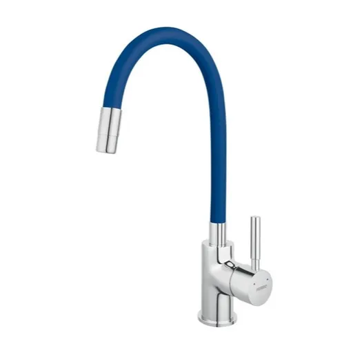 Drezová batéria Novaservis so silikónovým ramienkom modrá/chróm 70710,0MD