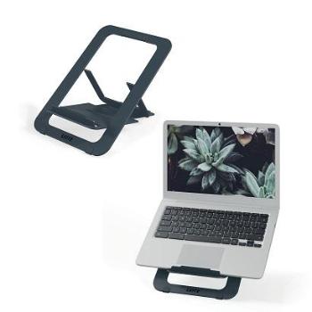 Leitz Ergo cestovný ultratenký stojan na notebook, hliníkový, tmavo šedý