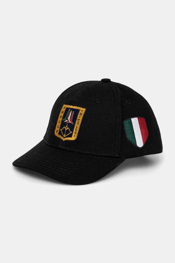 Bavlnená šiltovka Aeronautica Militare čierna farba, s nášivkou